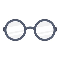 Glasses icon, flat style
