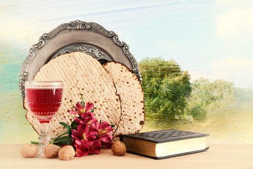 Pesah celebration concept (jewish Passover holiday).