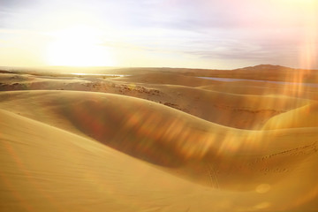 Sand mountains in the desert
