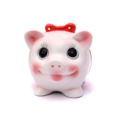 Beautiful piggy Bank, isolate on white background