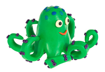 Funny plasticine Octopus