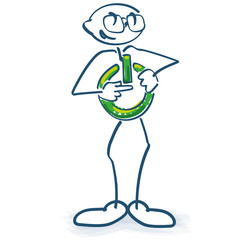 Strichmännchen mit Einschaltknopf und Standby