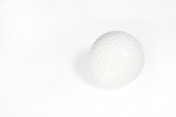 Golf ball / View of old golf ball on white background.