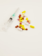 Medical Tablets and Syringe