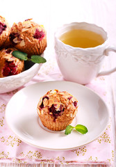 Raspberry whole meal muffins