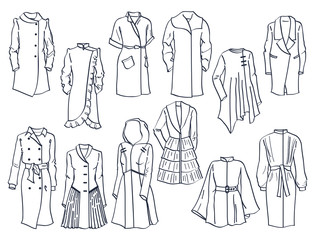 Contours of spring women's coats