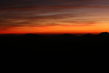 Sonnenuntergang mit Blick auf die Küste