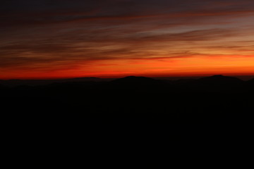 Sonnenuntergang mit Blick auf die Küste