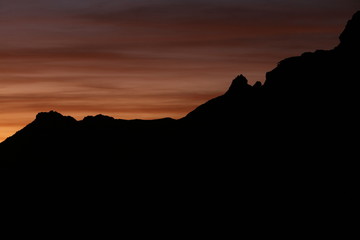 Sonnenuntergang mit Blick auf die Küste