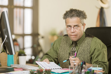 Tense Creative Business Man in an Office