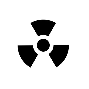nuclear sign. Radioactive contamination symbol. Vector illustration.