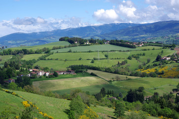 paysage autour de la ville de Saint-Etienne