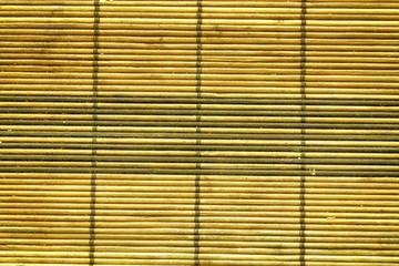 Autumn Maple Bamboo napkin on table, top view, wooden texture surface