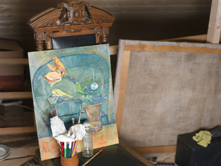 Messy Artist Workplace