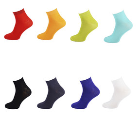 Cotton socks, all colors, colorful collection of socks, sock isolate