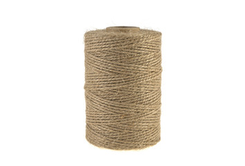 bobbin, a skein of a rope twine isolated on a white background