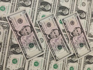 American dollars background, closeup