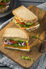 Healthy Homemade Vegetarian Veggie Sandwich