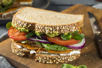 Healthy Homemade Vegetarian Veggie Sandwich