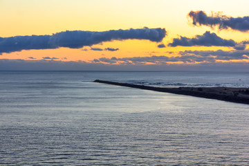 cliffside veiw of sunset