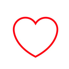 Heart vector icon, Love symbol. Valentine's Day sign, emblem isolated on white background, Flat style for graphic and web design