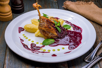Duck leg confit