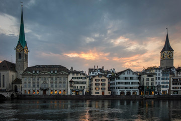 Fototapeta premium zurich evening