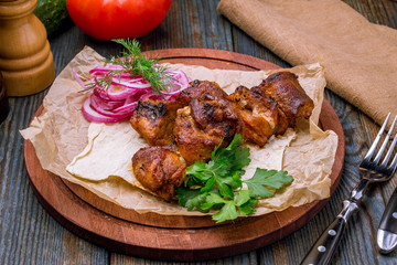 Kebab of pork