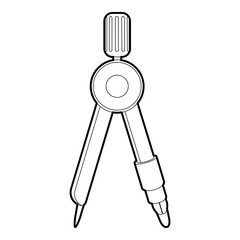 Compass icon, outline style