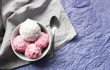 ice cream. home-made dessert.