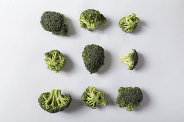 Top view of broccoli