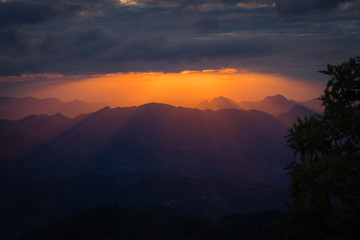 Sunset in Alto do Caparaó, Minas Gerais, Brazil