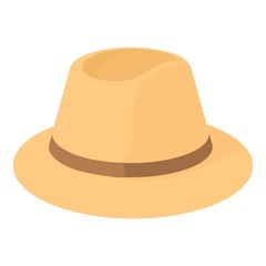 Fedora icon, cartoon style