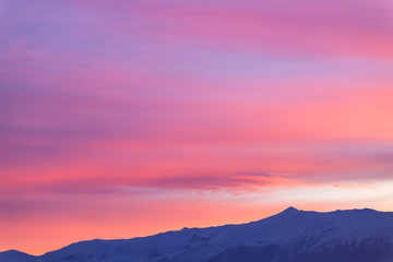 clouds grey pink  sunrise in the spring  for sky background