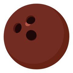 Bowling ball icon, cartoon style