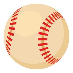 Baseball ball icon, cartoon style