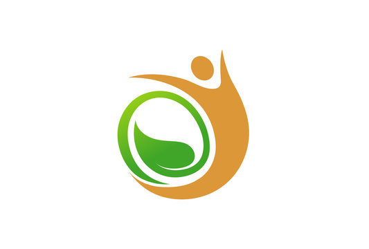 Creative Leaf Seed Body Symbol Design Illustration