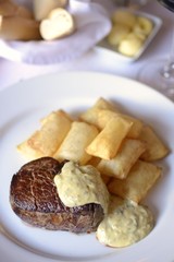 Tenderloin Steak with Bernaise Sauce..