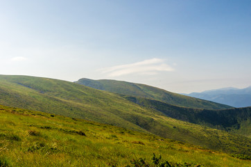 Obraz premium In the summer in the mountains. The beauty of the summer mountains.