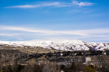 foothills in snow