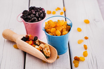 a mixture of dried fruits