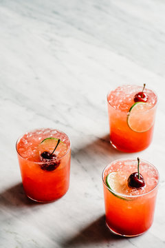 Cherry Gin Rickey Cocktails