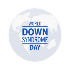 Down syndrome illustration, white background,
