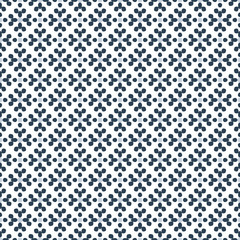 Retro geometric pattern in repeat. Fabric print. Seamless background, mosaic ornament, vintage style.