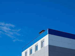 Abstract Building Background against sky and clouds