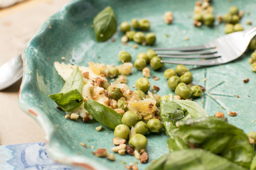 Left Over Vegetables on a Plate