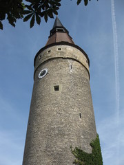 Fototapeta na wymiar Schiefer Turm von Kitzingen
