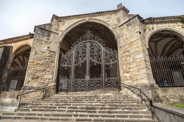 Fototapeta na wymiar Religious building, church, Iglesia Santa Maria Asuncion, gothic style,Laredo, province Santander, Cantabria, Spain.