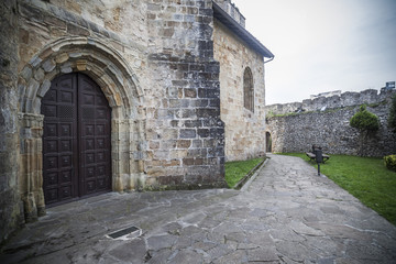 Fototapeta na wymiar Church,Iglesia Santa Maria Asuncion in Laedo,province Santander,Cantabria.Spain.