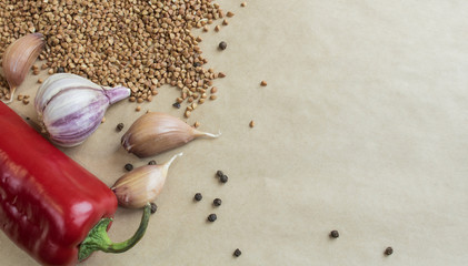 Garlic paper and buckwheat